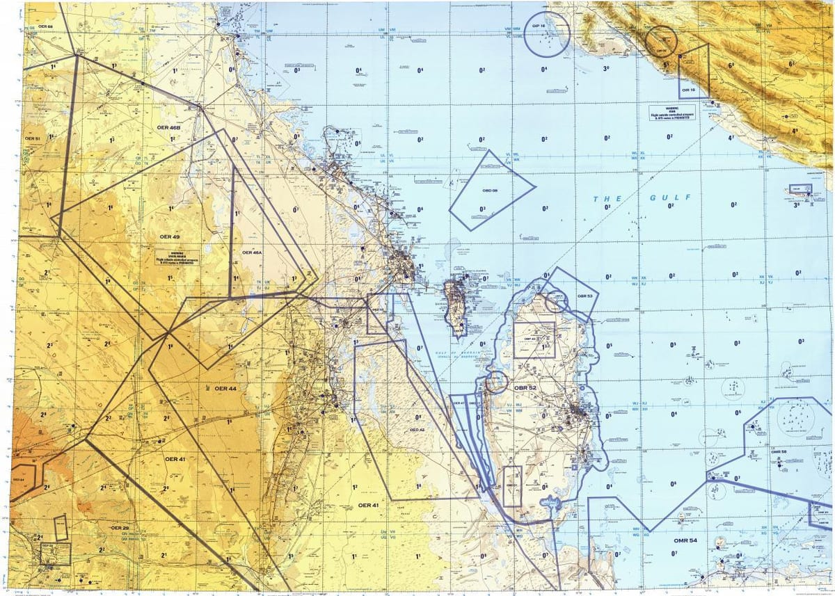 Bản đồ của qatar khu vực