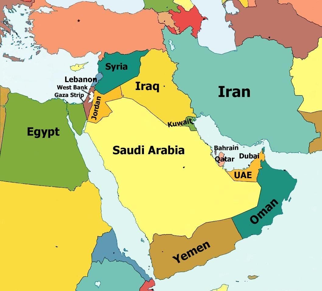 bản đồ của qatar, và nước xung quanh