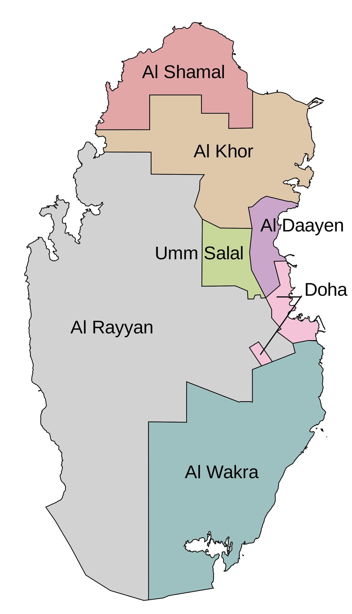 Bản đồ của qatar phố 