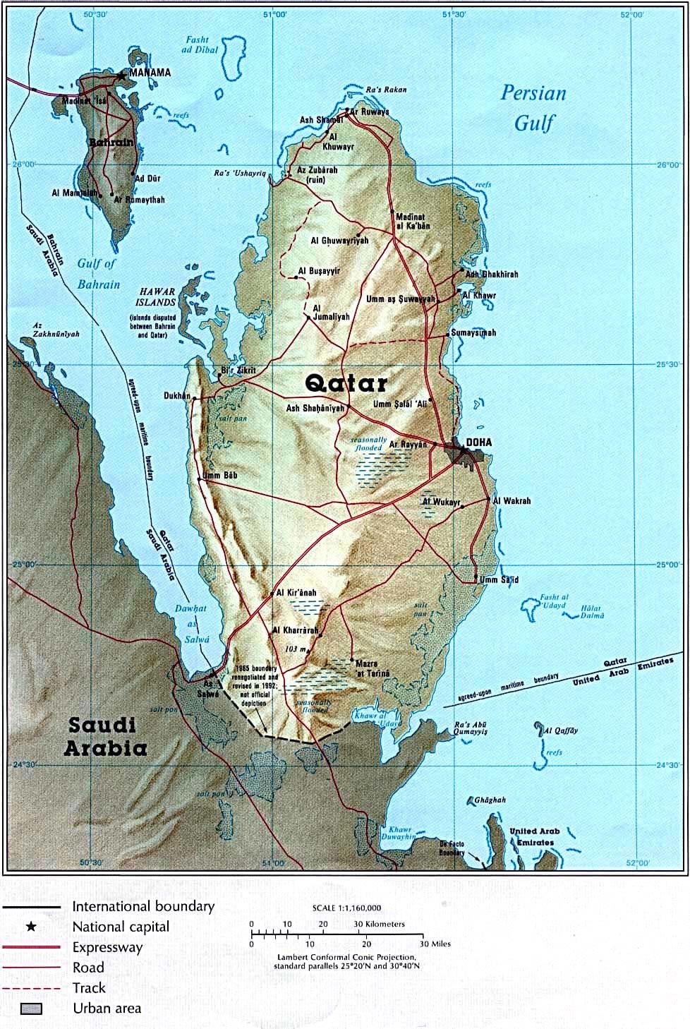 Bản đồ của đường qatar 