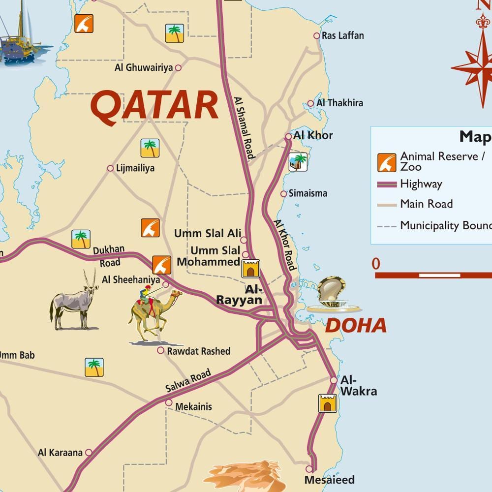 Bản đồ của qatar du lịch