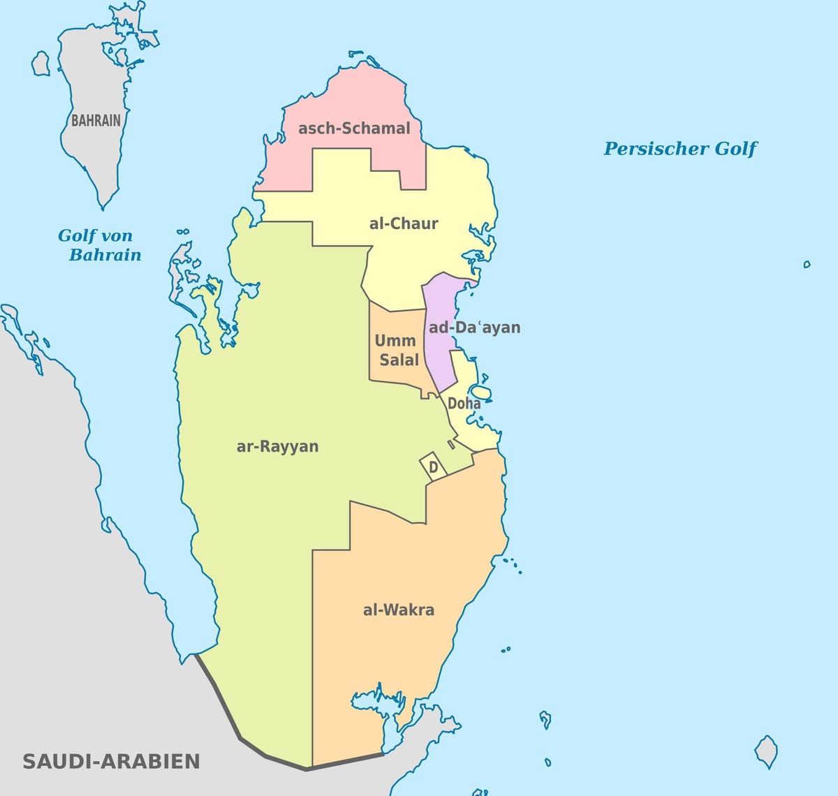 Bản đồ của qatar véc tơ
