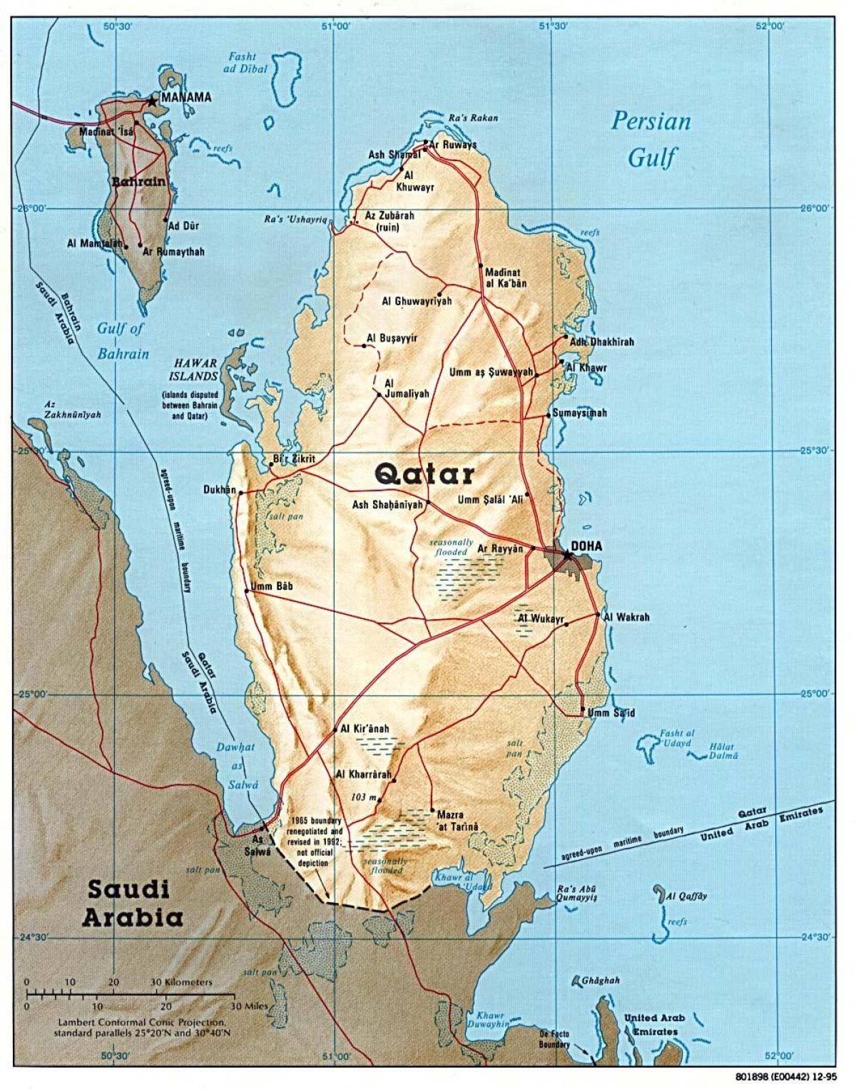 qatar đầy đủ bản đồ