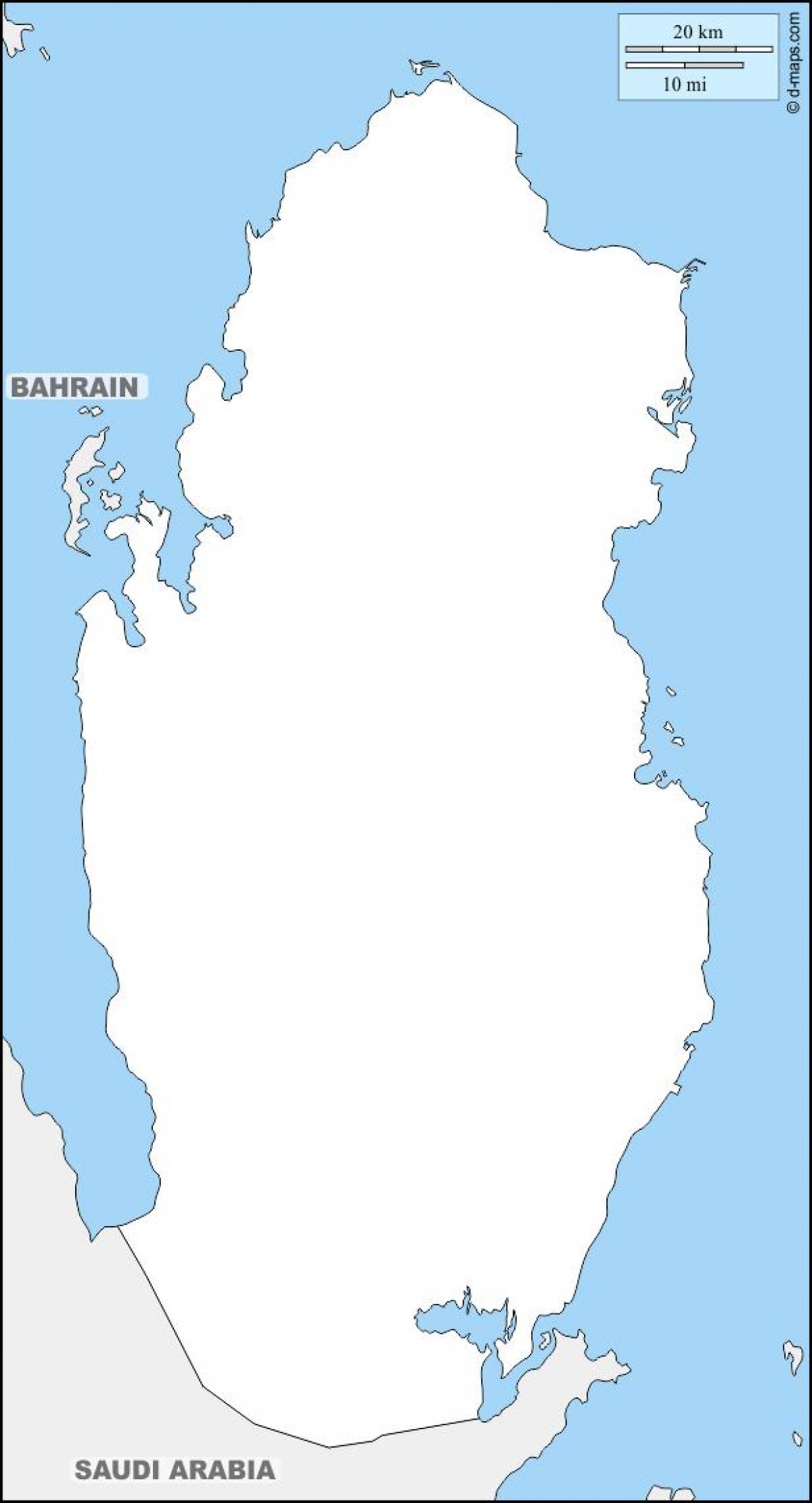 Bản đồ của qatar phác thảo