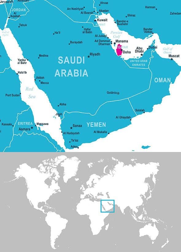 Bản đồ của qatar vị trí