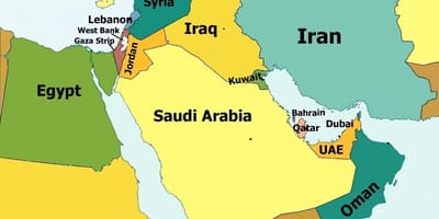 Bản đồ của qatar, và nước xung quanh