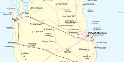 Qatar đường bản đồ đường
