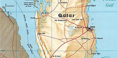Bản đồ của đảo qatar 