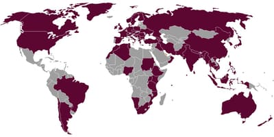 Hãng hàng không Qatar điểm đến bản đồ