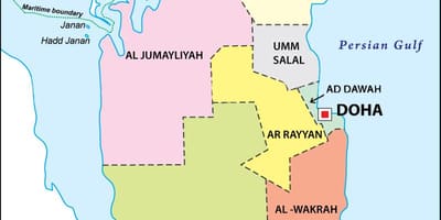 Bản đồ của qatar khu vực