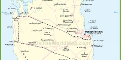Bản đồ của qatar chi tiết