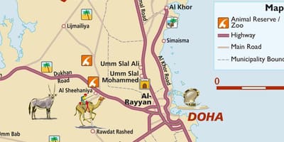 Bản đồ của qatar du lịch