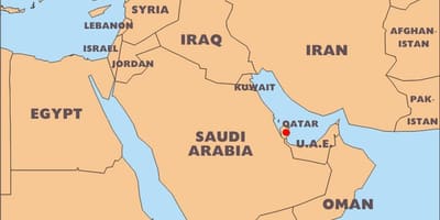 Bản đồ thế giới qatar vị trí
