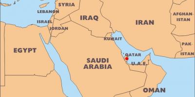 Bản đồ thế giới qatar vị trí