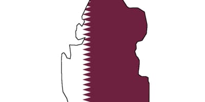 Bản đồ của qatar cờ