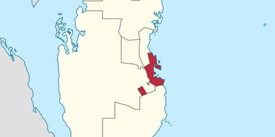 Bản đồ của qatar vị trí trên thế giới