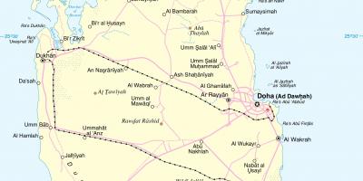 Qatar đường bản đồ đường