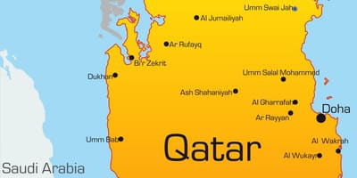 Bản đồ của thủ đô của qatar 